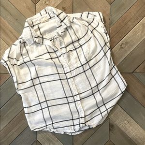 Japna window pane button down shirt M